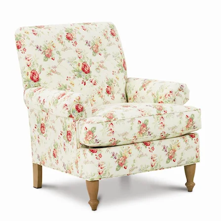 Hillcrest Spacious Back Resting Chair with Rolled Arms